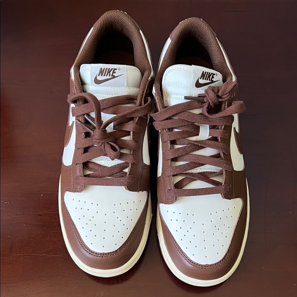 Nike Women’s Brown and White Low Top Sneakers - Retro Style
